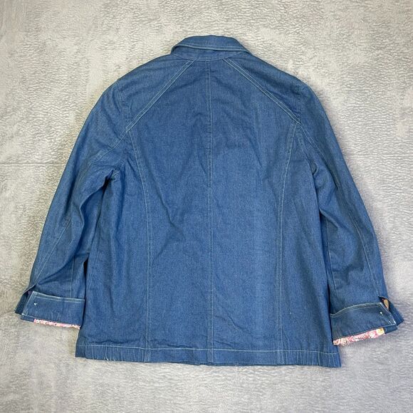 Vintage Alfred Dunner Womens Sz 10 Denim Jacket Zip Up Western Style Jean Coat - Picture 8 of 14